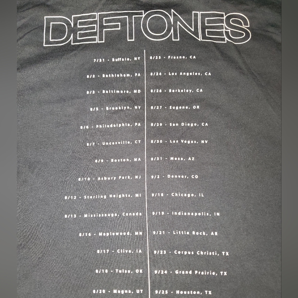 Deftones 2016 Tour Shirt - Size XL - NWT - Official Merch - Picture 5 of 5